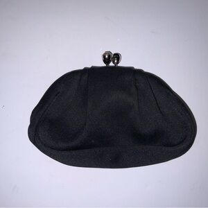 Black Fabric Evening Mini Clutch